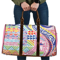 Maori Kowhaiwhai Taniko Patchwork Rainbow Motifs Travel Bag LT9 Rainbow - Polynesian Pride