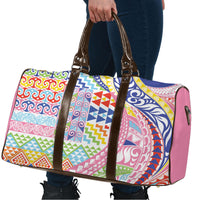 Maori Kowhaiwhai Taniko Patchwork Rainbow Motifs Travel Bag LT9 - Polynesian Pride
