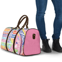 Maori Kowhaiwhai Taniko Patchwork Rainbow Motifs Travel Bag LT9 - Polynesian Pride