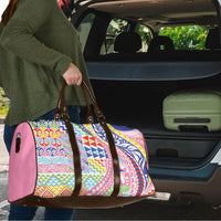 Maori Kowhaiwhai Taniko Patchwork Rainbow Motifs Travel Bag LT9 - Polynesian Pride