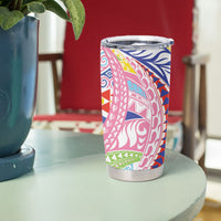 Maori Kowhaiwhai Taniko Patchwork Rainbow Motifs Tumbler Cup LT9 - Polynesian Pride