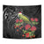 Meri Kirihimete Kakapo Tapestry Black Silver Fern Christmas Vibe