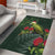 Meri Kirihimete Kakapo Area Rug Green Silver Fern Christmas Vibe