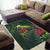 Meri Kirihimete Kakapo Area Rug Green Silver Fern Christmas Vibe