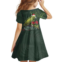 Meri Kirihimete Kakapo Family Matching Mermaid Dress and Hawaiian Shirt Green Silver Fern Christmas Vibe LT9 - Polynesian Pride