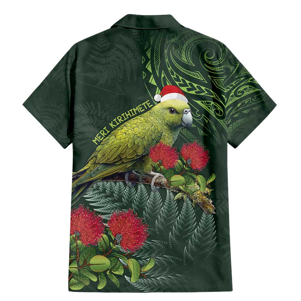 Meri Kirihimete Kakapo Family Matching Mermaid Dress and Hawaiian Shirt Green Silver Fern Christmas Vibe LT9 - Polynesian Pride