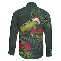 Meri Kirihimete Kakapo Family Matching Puletasi and Hawaiian Shirt Green Silver Fern Christmas Vibe LT9 - Polynesian Pride
