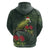 Meri Kirihimete Kakapo Zip Hoodie Green Silver Fern Christmas Vibe