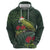 Meri Kirihimete Kakapo Zip Hoodie Green Silver Fern Christmas Vibe
