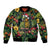 Meri Kirihimete Kakapo Bomber Jacket New Zealand Christmas with Tropical Vibe