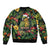 Meri Kirihimete Kakapo Bomber Jacket New Zealand Christmas with Tropical Vibe