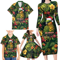 Meri Kirihimete Kakapo Family Matching Long Sleeve Bodycon Dress and Hawaiian Shirt New Zealand Christmas with Tropical Vibe LT9 - Polynesian Pride
