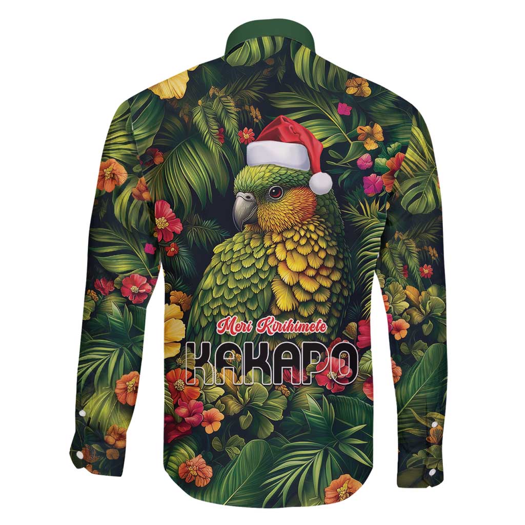 Meri Kirihimete Kakapo Family Matching Long Sleeve Bodycon Dress and Hawaiian Shirt New Zealand Christmas with Tropical Vibe LT9 - Polynesian Pride