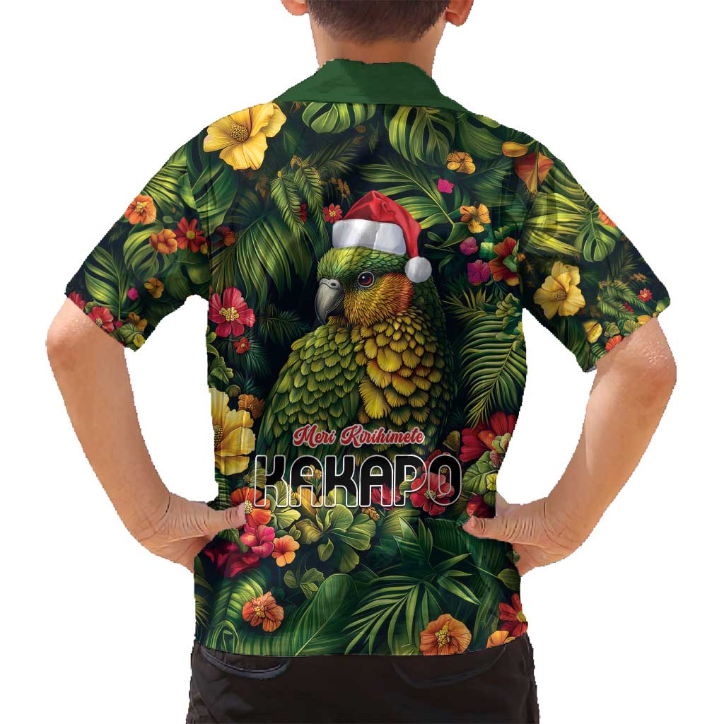 Meri Kirihimete Kakapo Family Matching Puletasi and Hawaiian Shirt New Zealand Christmas with Tropical Vibe LT9 - Polynesian Pride
