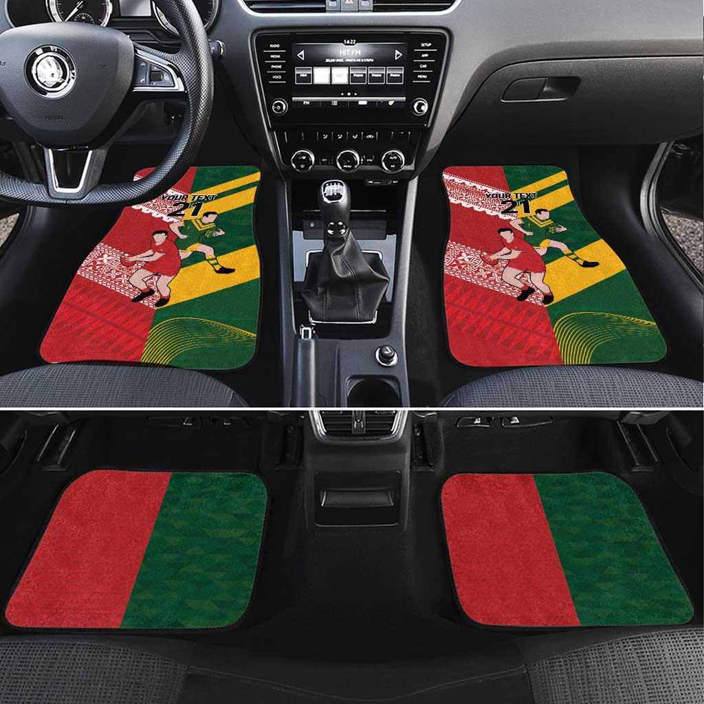 Australia-Tonga Rugby Pacific Custom Car Mats The Kangaroos and Mate Ma'a Tonga