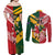 Australia-Tonga Rugby Pacific Custom Couples Matching Off Shoulder Maxi Dress and Long Sleeve Button Shirt The Kangaroos and Mate Ma'a Tonga