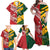 Australia-Tonga Rugby Pacific Custom Family Matching Off Shoulder Maxi Dress and Hawaiian Shirt The Kangaroos and Mate Ma'a Tonga