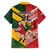 Australia-Tonga Rugby Pacific Custom Family Matching Off Shoulder Short Dress and Hawaiian Shirt The Kangaroos and Mate Ma'a Tonga