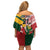 Australia-Tonga Rugby Pacific Custom Family Matching Off Shoulder Short Dress and Hawaiian Shirt The Kangaroos and Mate Ma'a Tonga