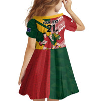Australia-Tonga Rugby Pacific Custom Family Matching Short Sleeve Bodycon Dress and Hawaiian Shirt The Kangaroos and Mate Ma'a Tonga LT9 - Polynesian Pride