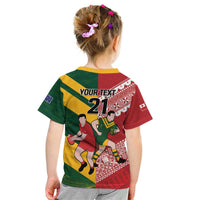 Australia-Tonga Rugby Pacific Custom Kid T Shirt The Kangaroos and Mate Ma'a Tonga