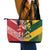 Australia-Tonga Rugby Pacific Custom Leather Tote Bag The Kangaroos and Mate Ma'a Tonga