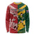 Australia-Tonga Rugby Pacific Custom Long Sleeve Shirt The Kangaroos and Mate Ma'a Tonga