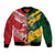 Australia-Tonga Rugby Pacific Custom Sleeve Zip Bomber Jacket The Kangaroos and Mate Ma'a Tonga