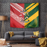 Australia-Tonga Rugby Pacific Custom Tapestry The Kangaroos and Mate Ma'a Tonga