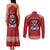 Tonga Rugby XIII Custom Couples Matching Tank Maxi Dress and Long Sleeve Button Shirt Mate Ma'a Tonga with Ngatu Pattern