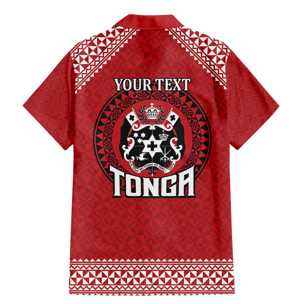 Tonga Rugby XIII Custom Family Matching Mermaid Dress and Hawaiian Shirt Mate Ma'a Tonga with Ngatu Pattern