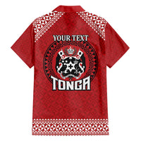 Tonga Rugby XIII Custom Family Matching Off Shoulder Maxi Dress and Hawaiian Shirt Mate Ma'a Tonga with Ngatu Pattern