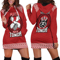 Tonga Rugby XIII Custom Hoodie Dress Mate Ma'a Tonga with Ngatu Pattern