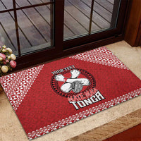 Tonga Rugby XIII Custom Rubber Doormat Mate Ma'a Tonga with Ngatu Pattern
