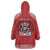 Tonga Rugby XIII Custom Wearable Blanket Hoodie Mate Ma'a Tonga with Ngatu Pattern