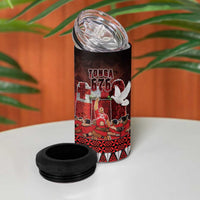 Custom Tonga 676 Haʻamonga ʻa Maui 4 in 1 Can Cooler Tumbler Tongan Sipi Tau Unique Dance