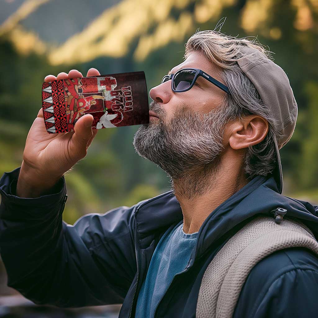 Custom Tonga 676 Haʻamonga ʻa Maui 4 in 1 Can Cooler Tumbler Tongan Sipi Tau Unique Dance