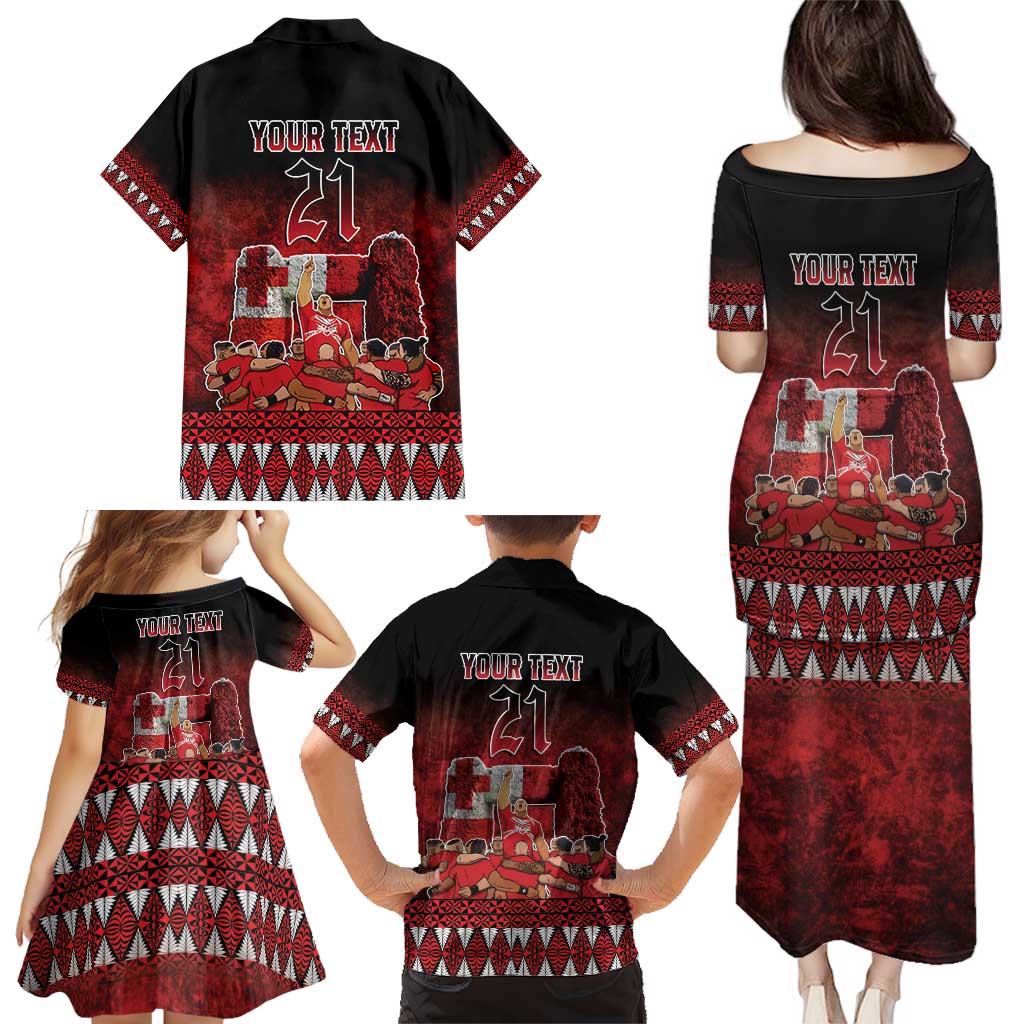 Custom Tonga 676 Haamonga a Maui Family Matching Puletasi and Hawaiian Shirt Tongan Sipi Tau Unique Dance LT9 - Polynesian Pride