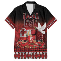 Custom Tonga 676 Haamonga a Maui Family Matching Short Sleeve Bodycon Dress and Hawaiian Shirt Tongan Sipi Tau Unique Dance LT9 Dad's Shirt - Short Sleeve Red - Polynesian Pride
