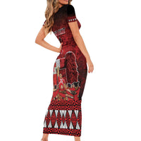 Custom Tonga 676 Haamonga a Maui Family Matching Short Sleeve Bodycon Dress and Hawaiian Shirt Tongan Sipi Tau Unique Dance LT9 - Polynesian Pride