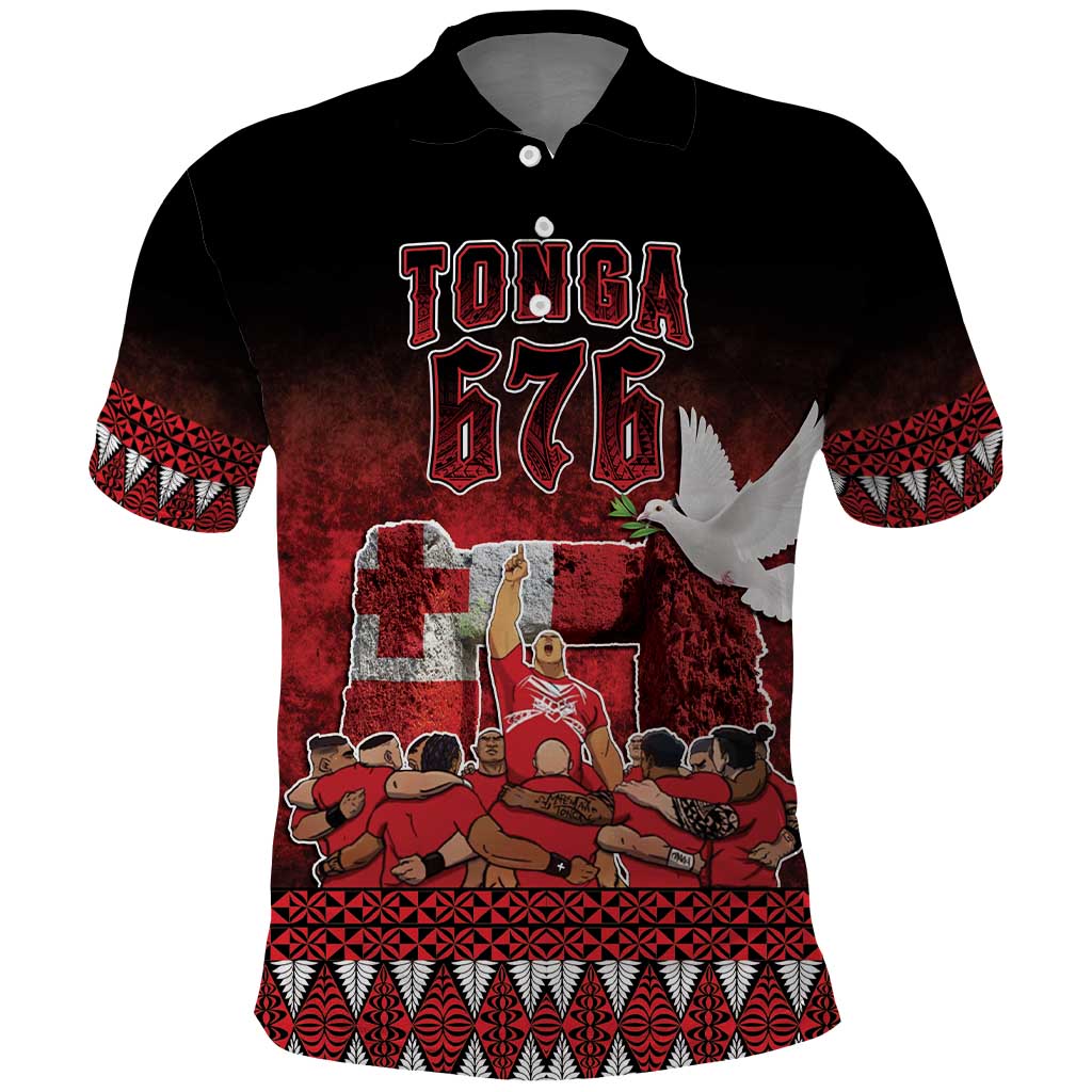 Custom Tonga 676 Haʻamonga ʻa Maui Polo Shirt Tongan Sipi Tau Unique Dance