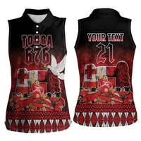 Custom Tonga 676 Haʻamonga ʻa Maui Women Sleeveless Polo Shirt Tongan Sipi Tau Unique Dance