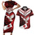 Custom Tonga XIII Rugby Tribal Tattoo Couples Matching Short Sleeve Bodycon Dress and Hawaiian Shirt Mate Ma'a Tonga Kupesi Ngatu Grunge Style