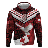 Custom Tonga XIII Rugby Tribal Tattoo Hoodie Mate Ma'a Tonga Kupesi Ngatu Grunge Style