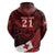 Custom Tonga XIII Rugby Tribal Tattoo Hoodie Mate Ma'a Tonga Kupesi Ngatu Grunge Style