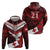 Custom Tonga XIII Rugby Tribal Tattoo Hoodie Mate Ma'a Tonga Kupesi Ngatu Grunge Style