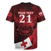 Custom Tonga XIII Rugby Tribal Tattoo Rugby Jersey Mate Ma'a Tonga Kupesi Ngatu Grunge Style