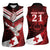 Custom Tonga XIII Rugby Tribal Tattoo Women Sleeveless Polo Shirt Mate Ma'a Tonga Kupesi Ngatu Grunge Style