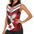 Custom Tonga XIII Rugby Tribal Tattoo Women Sleeveless Polo Shirt Mate Ma'a Tonga Kupesi Ngatu Grunge Style