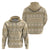 Pasifika Sataoa Pattern Simple Motif Hoodie Beige Tan LT9 - Polynesian Pride